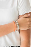 Paparazzi - Beyond The Basics - Orange Stretchy Bracelet #1564 (D)