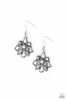 Fiercely Famous - Silver - Paparazzi Earrings