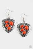 Wild Heart Wonder - Orange - Paparazzi Earrings #4854 (D)