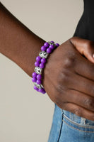 Daisy Debutante - Purple - Paparazzi Stretchy Bracelet