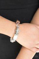 Mesmerizingly Magmatic - White - Paparazzi Stretchy Bracelet #4260 (D)