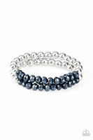 Paparazzi - Chroma Color - Blue Stretchy Bracelet #4281 (D)