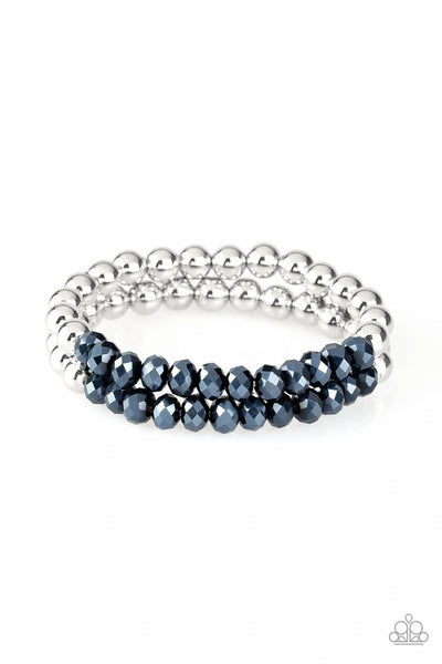 Paparazzi - Chroma Color - Blue Stretchy Bracelet #4281 (D)