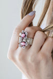 Magnolia Mansions - Pink - Paparazzi Moonstone Flower Paparazzi Ring
