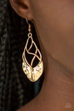 Super Swanky - Gold - Paparazzi Earrings
