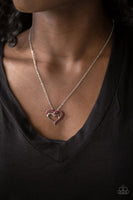 Paparazzi - Heart To HEARTTHROB - Red Heart Necklace #258 (D)