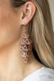Star Spangled Shine - Copper - Paparazzi Earrings