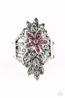 Paparazzi - Formal Floral - Pink Flower Paparazzi Ring