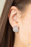Greatest Of All Time - White - Paparazzi Post Earrings