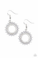 Wreathed in Radiance - Silver - Paparazzi Earrings #3785 (D)
