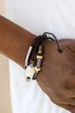 Across The Globe - Black - Paparazzi Sliding Knot Cord Bracelet #413(D)