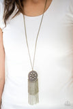 Paparazzi - Sunny Sunflower - Brass Necklace #3641