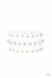 Now Taking The Stage - White - Paparazzi Snap Bracelet