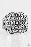 Divinely Daisy - Silver - Paparazzi Ring