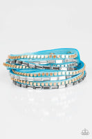 This Time With Attitude - Blue - Paparazzi Snap Double Wrap Bracelet