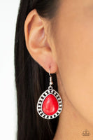 Sahara Serenity - Red - Paparazzi Earrings #2587