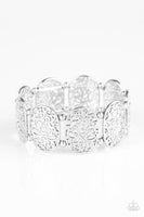 Everyday Elegance - Silver - Paparazzi Stretchy Bracelet
