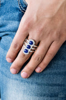 Paparazzi - Rio Trio - Blue Paparazzi Ring Stretchy Band