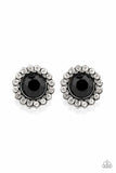 Floral Glow - Black - Paparazzi Post Earrings