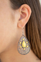 Modern Garden - Yellow - Paparazzi Earrings