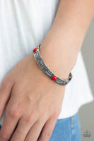 Paparazzi - Wild West Story - Red Stretchy Bracelet 3717(D)