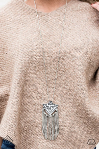 Hunt Or Be Hunted - Silver - Paparazzi Necklace #2685