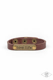 Love Life - Brass - Paparazzi Inspirational Snap Bracelet