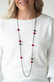 Fashion Fad - Red - Paparazzi Necklace