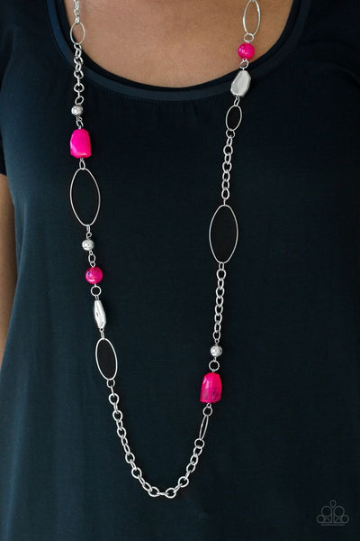 Popular Demand - Pink - Paparazzi Necklace (#1604) D