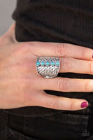 A Line in the Sandstone - Blue - Paparazzi Ring