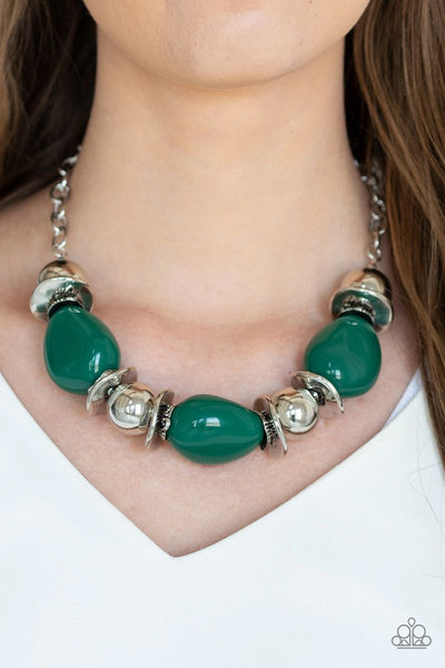 Vivid Vibes - Green - Paparazzi Necklace #2223