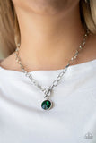 Paparazzi - She Sparkles On - Green Toggle Closure Necklace