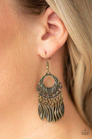 Country Chimes - Brass - Paparazzi Earrings