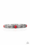 Paparazzi - Wild West Story - Red Stretchy Bracelet 3717(D)