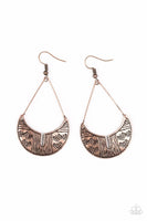 Trading Post Trending - Copper - Paparazzi Earrings