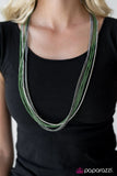 Paparazzi - Colorful Calamity - Green Necklace #1684 (D)