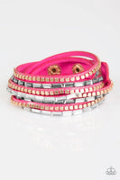 This Time With Attitude - Pink - Paparazzi Snap Double Wrap Bracelet