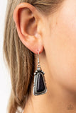 Sahara Solitude - Black - Paparazzi Earrings
