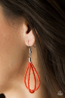 Paparazzi - Brazilian Brilliance - Orange Seed Bead Necklace #4031 (D)