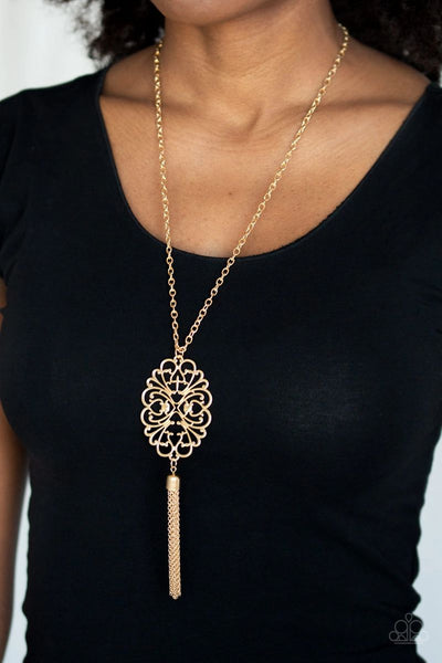 A MANDALA Of The People - Gold - Paparazzi Necklace