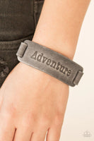 Take The Scenic Route - Silver Gray - Paparazzi Inspirational Snap Bracelet