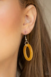 I Have A HAUTE Date - Yellow - Paparazzi Acrylic Necklace
