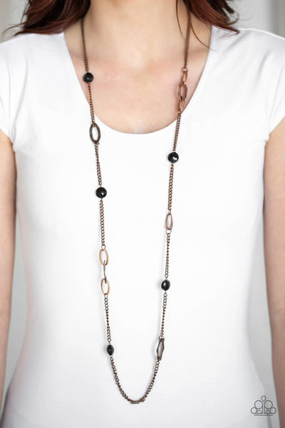 Paparazzi - Duchess Dazzle - Copper Necklace