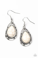 Paparazzi - Abstract Anthropology - White Earrings