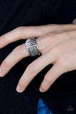 Paparazzi - Text-ure Later! - Silver Ring #3154