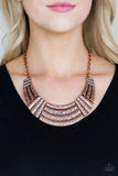 Paparazzi - Ready To Pounce - Copper Necklace #3969 (D)