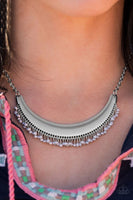 Paparazzi - Fringe Out - Silver Necklace #2211