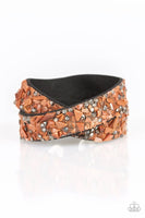 CRUSH Hour- Brown - Paparazzi Snap Double Wrap Bracelet #4764 (D)