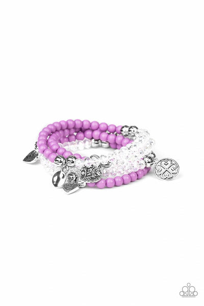 Colorfully Cupid - Purple - Paparazzi Stretchy Bracelet