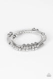 Industrial Instincts - Silver - Paparazzi Stretchy Bracelet